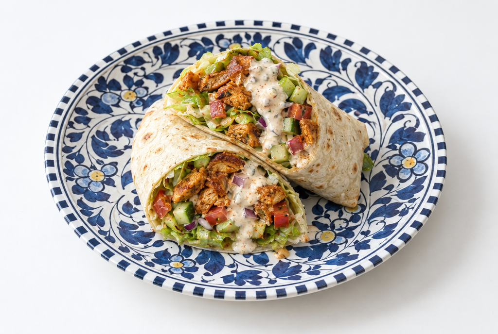 Chicken Wrap with Spicy Yogurt Sauce