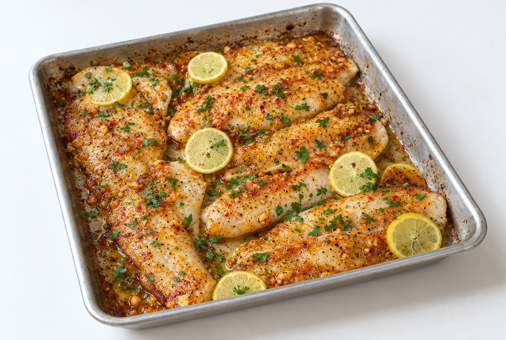 Baked Lemon Garlic Tilapia