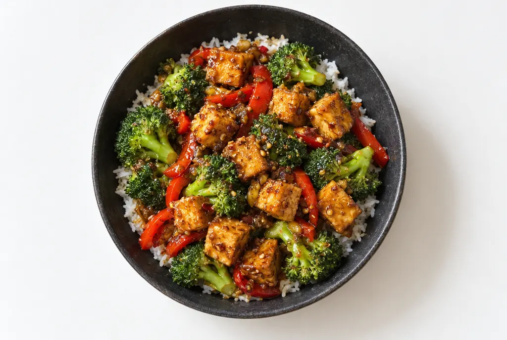 Crispy Mongolian Tofu Stir Fry