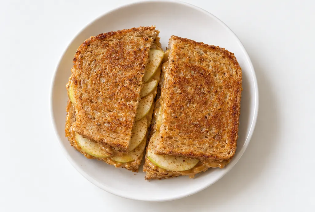 Toasted Peanut Butter Apple Sandwich