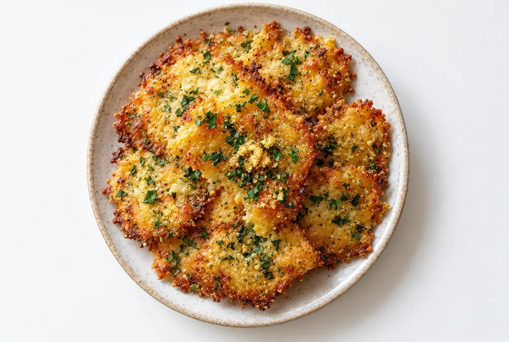 Cottage Cheese Parmesan Herb Crisps