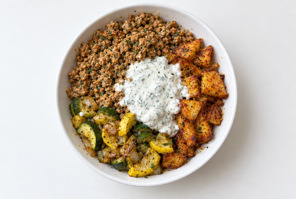 Ground Turkey and Potato Bowl