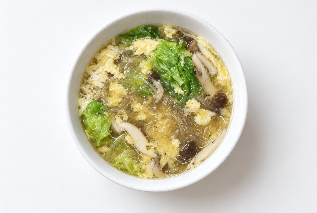 Japanese Lettuce and Egg Soup