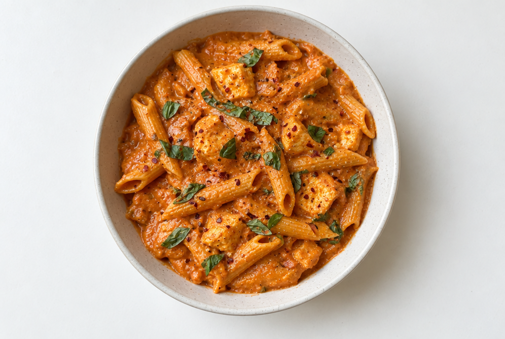 Creamy Tomato Paneer Pasta