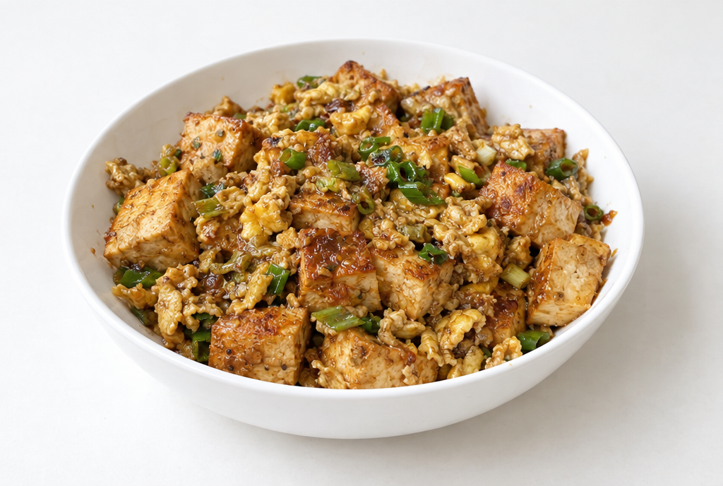 Chinese Tofu and Egg Stir-Fry