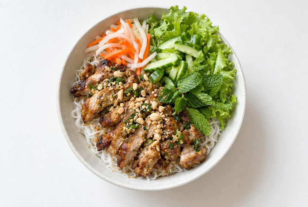 Lemongrass Chicken Vermicelli Bowls