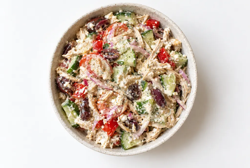 Greek Chicken Cucumber Salad