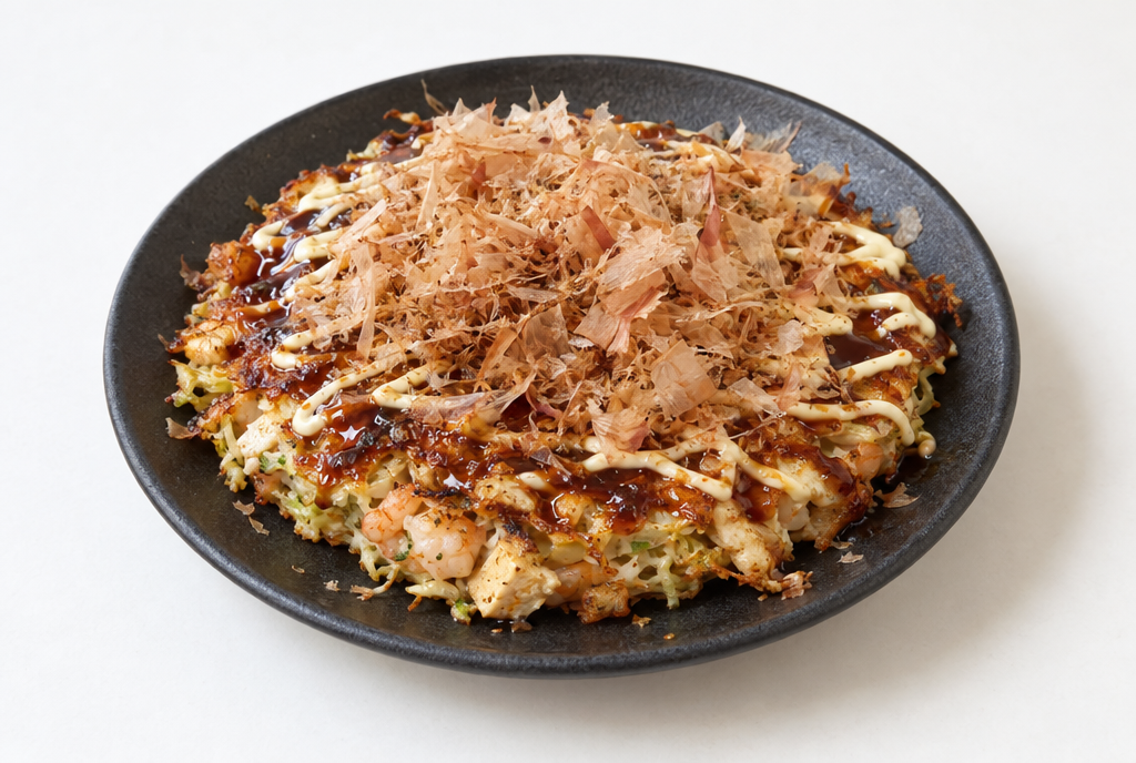 High-Protein Shrimp and Tofu Okonomiyaki