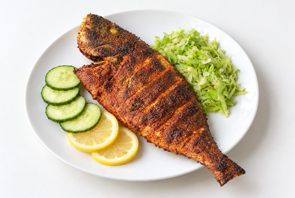 Oven-Grilled Spicy Whole Fish