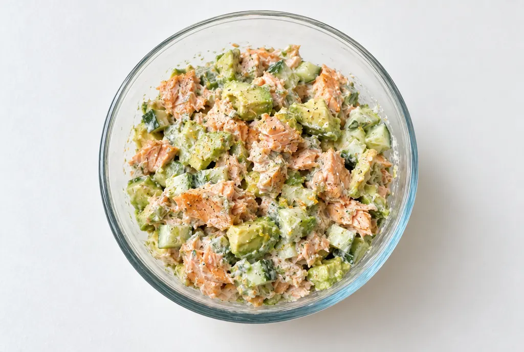 Creamy Salmon Avocado Salad