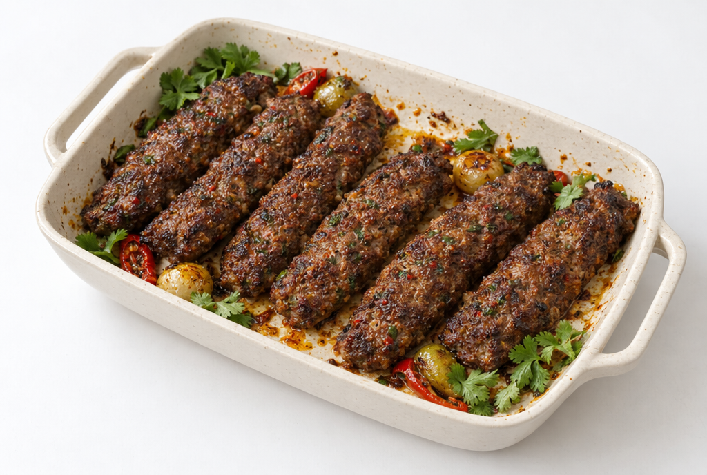 Harissa Beef Sheet Pan Kebabs