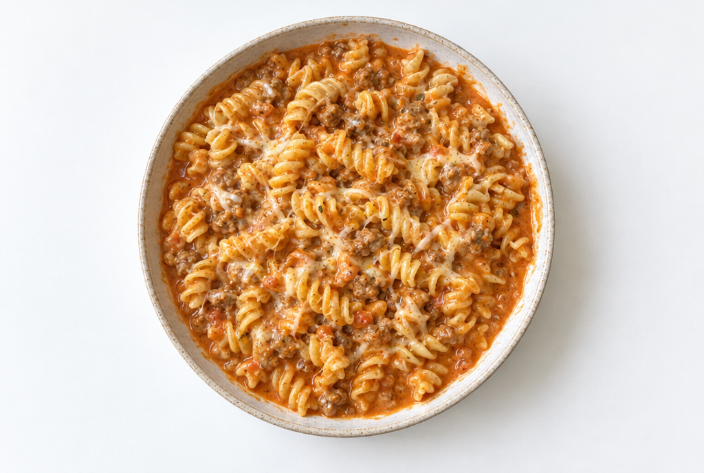 Creamy Garlic Beef Pasta