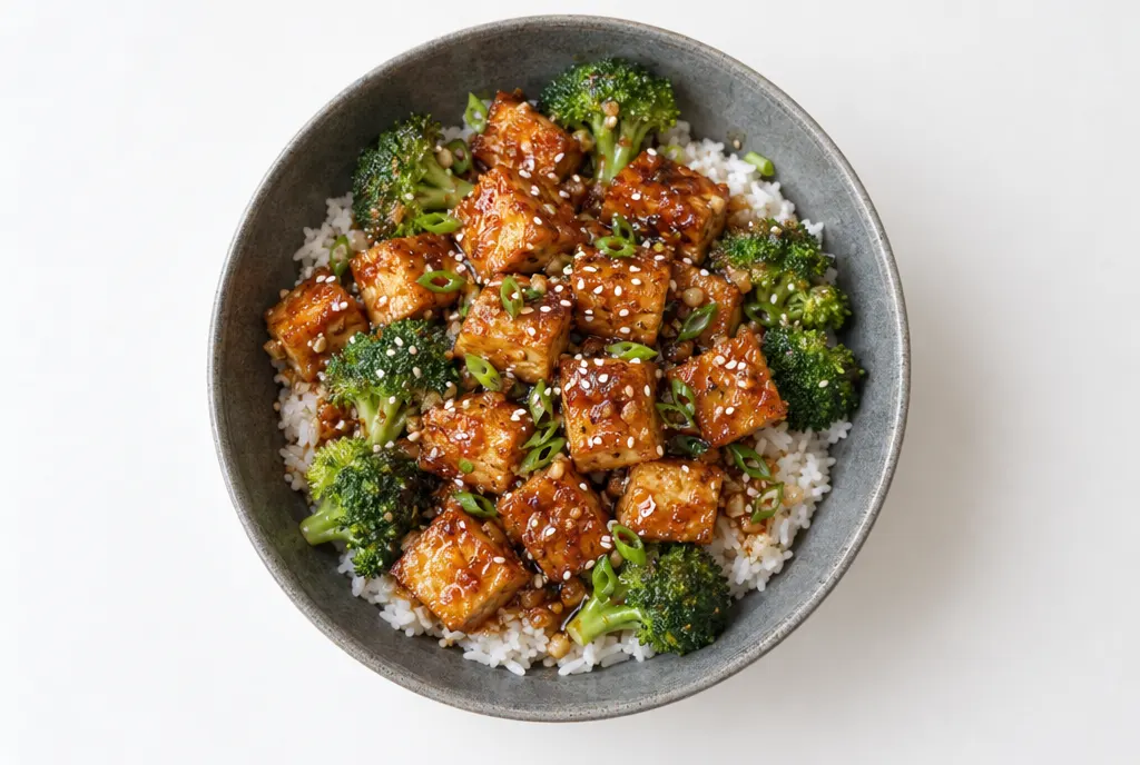 Crispy Tofu Teriyaki Bowl