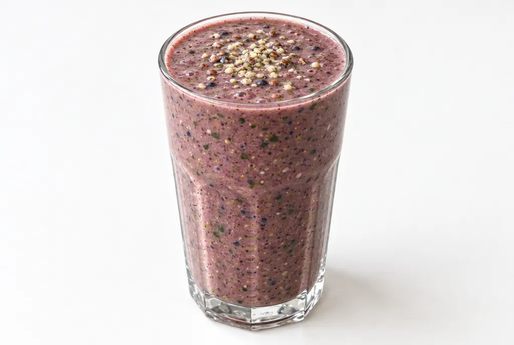 Berry Spinach Hemp Smoothie