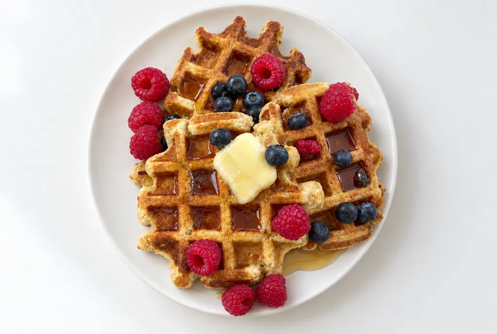 Cottage Cheese Oat Waffles