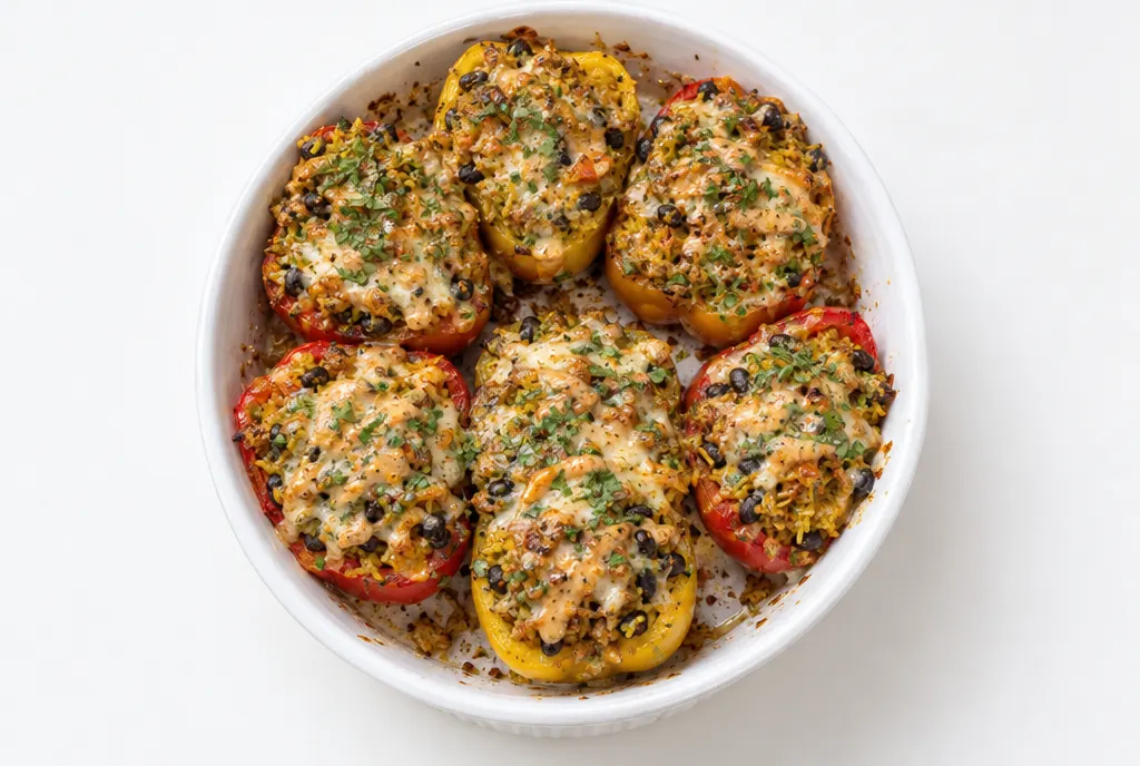 Jerk Chicken Stuffed Peppers