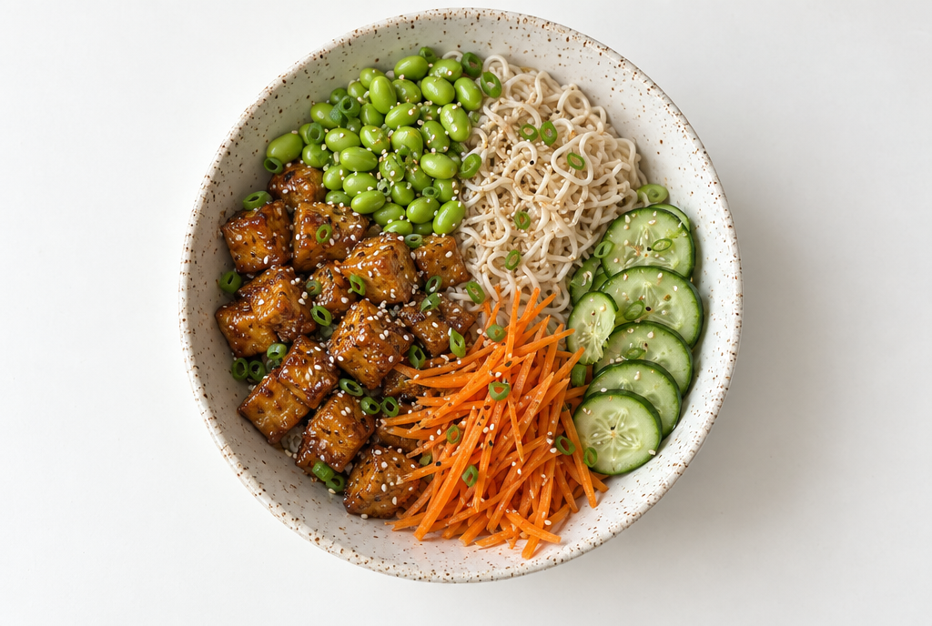 High-Protein Tofu Noodle Bowl