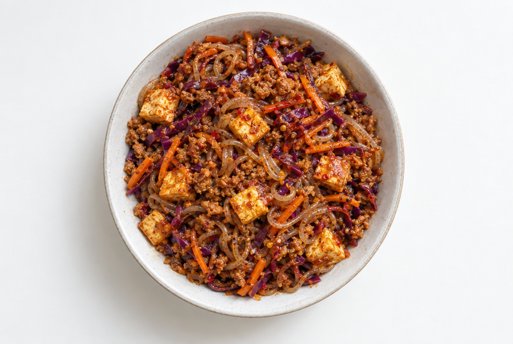 High-Protein Konjac Noodles with Paneer