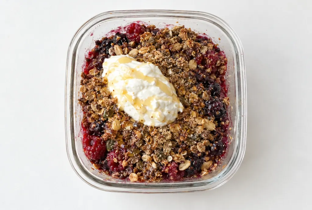 High-Protein Berry Crumble