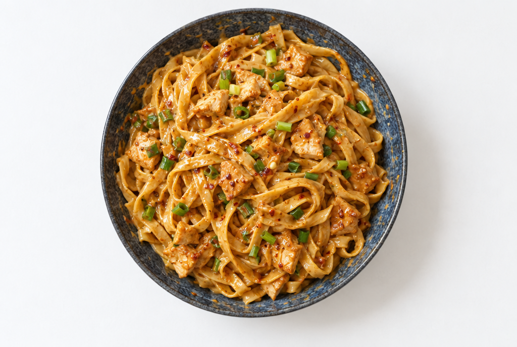 Spicy Peanut Chicken Noodles