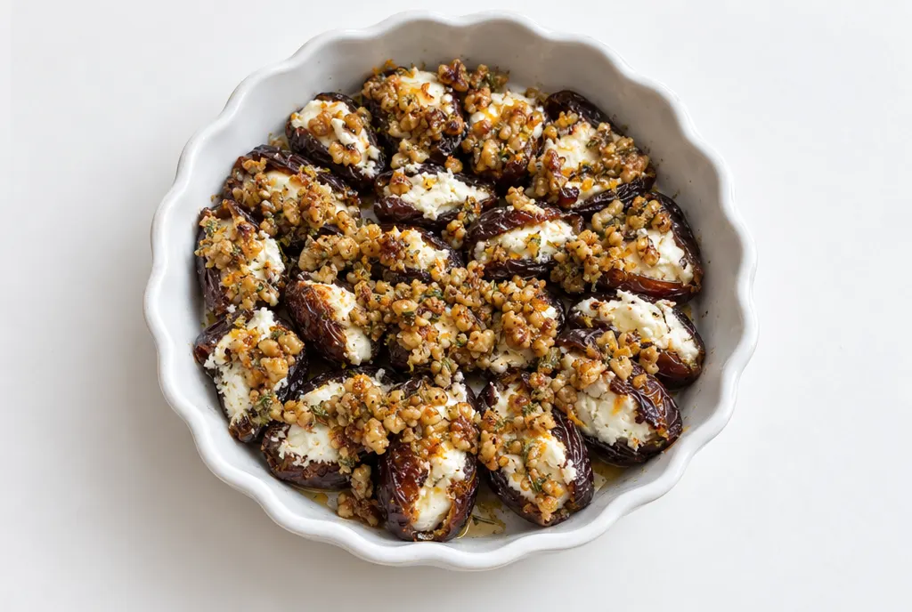 Roasted Goat Cheese Stuffed Dates
